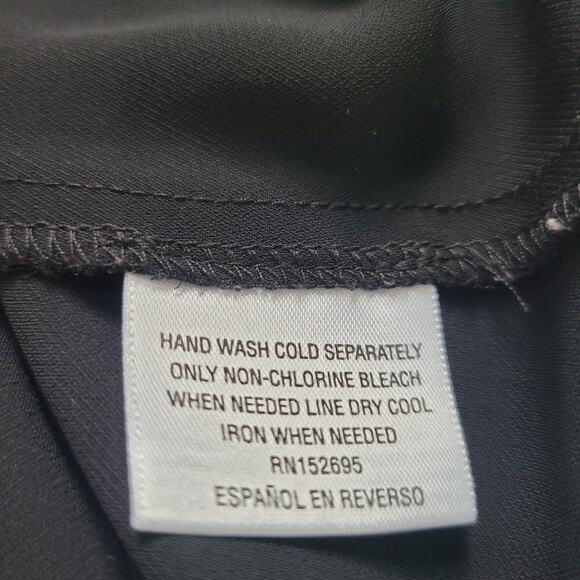 Bar III Size S	Women's Black Grid Print Handkerchief Hem Shift Dress - Picture 5 of 9